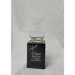 Stylesetter St. Paulo Bud Vase Handcut Mouth Blown Crystal 4" Height